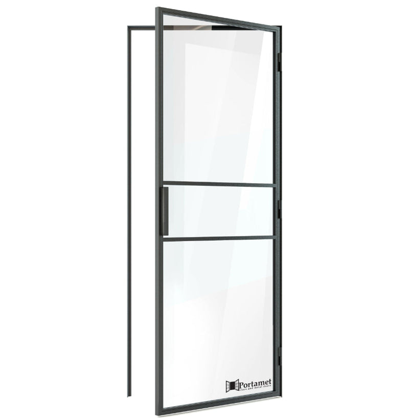 Portamet by Sfarzo - Italia Classic Single Glazed Steel Hinged Door with Frame