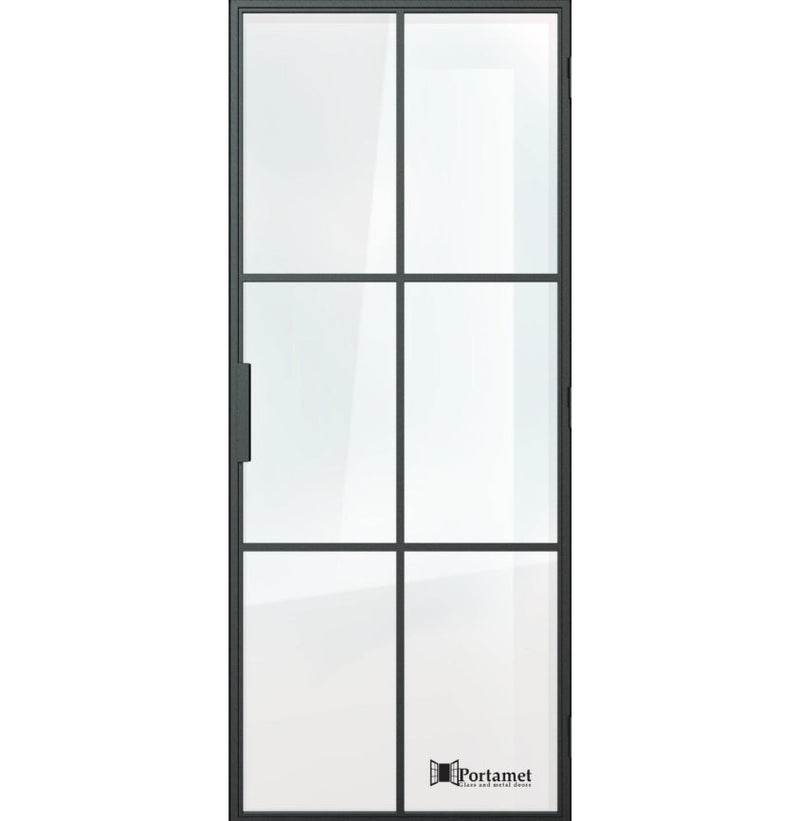 Portamet by Sfarzo - Malmo Classic Single Glazed Steel Hinged Door with Frame