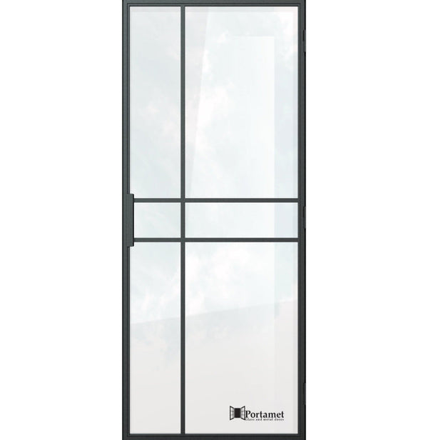 Portamet by Sfarzo - Paris Classic Single Glazed Steel Hinged Door with Frame