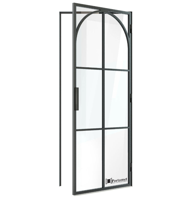 Portamet by Sfarzo - Sol Classic Single Glazed Steel Hinged Door with Frame