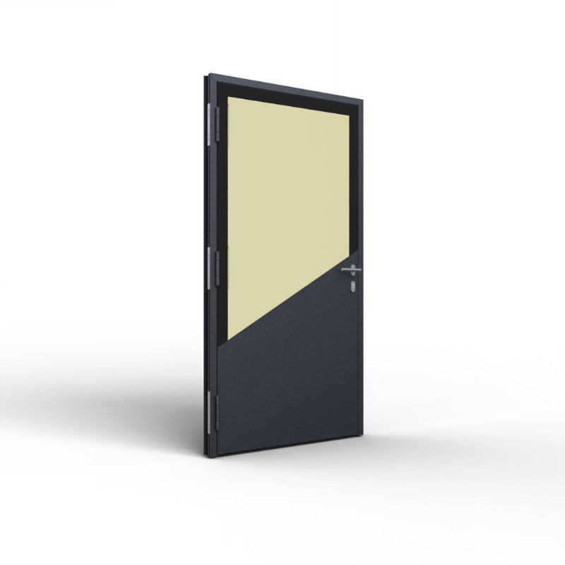 Turenwerke SL75 Design 23 Aluminium Door - White RAL9016 - Blackline