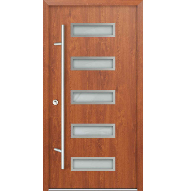 Turenwerke DS68 Design 11 Steel Door - Golden Oak