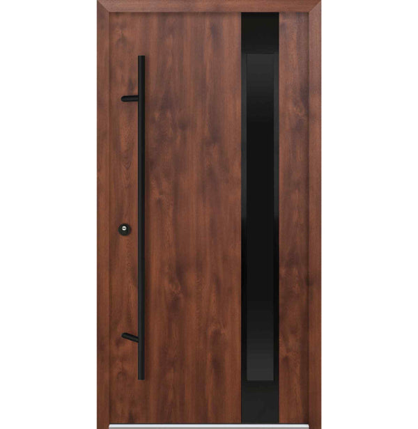 Turenwerke DS68 Design 24 Steel Door - Walnut - Blackline