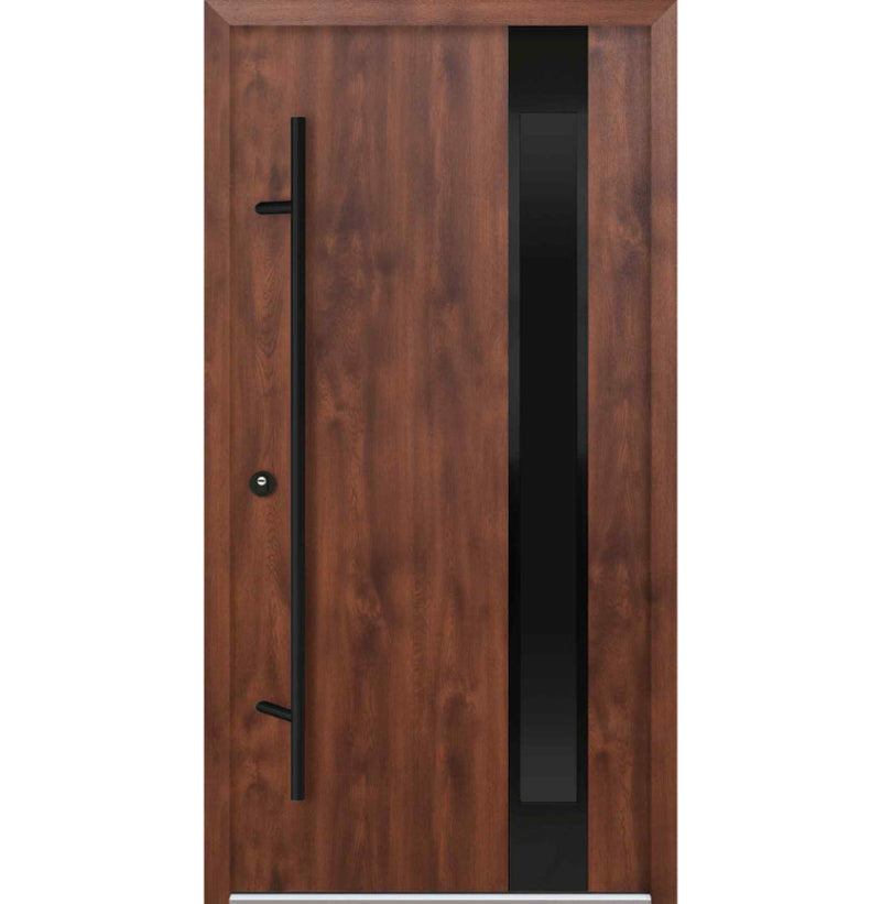 Turenwerke DS68 Design 24 Steel Door - Walnut - Blackline