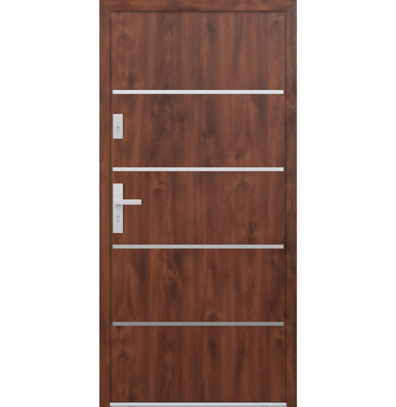 Turenwerke ATU 68 Design 502 Steel Door - Walnut