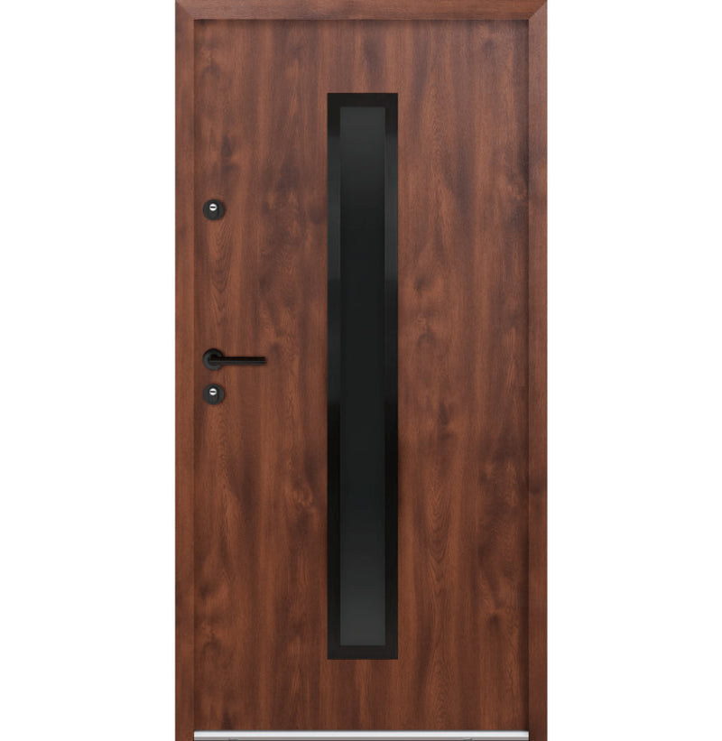 Turenwerke ATU 68 Design 620 Steel Door - Walnut - Blackline