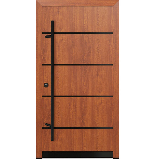 Turenwerke DS82 Design 02 Steel Door - Golden Oak - Blackline