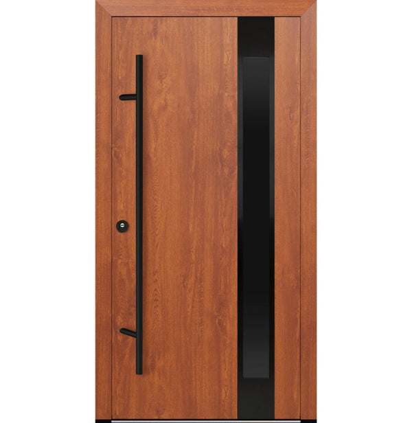 Turenwerke DS82 Design 04 Steel Door - Golden Oak - Blackline