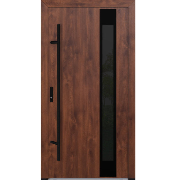 Turenwerke DS82 Design 24 Steel Door - Walnut - Blackline