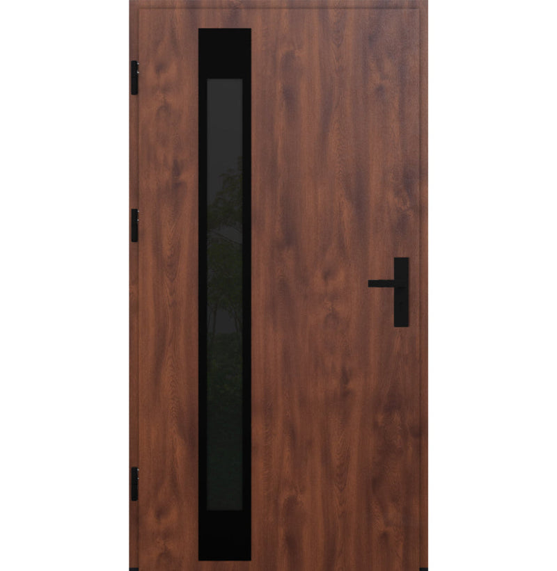 Turenwerke DS82 Design 24 Steel Door - Walnut - Blackline