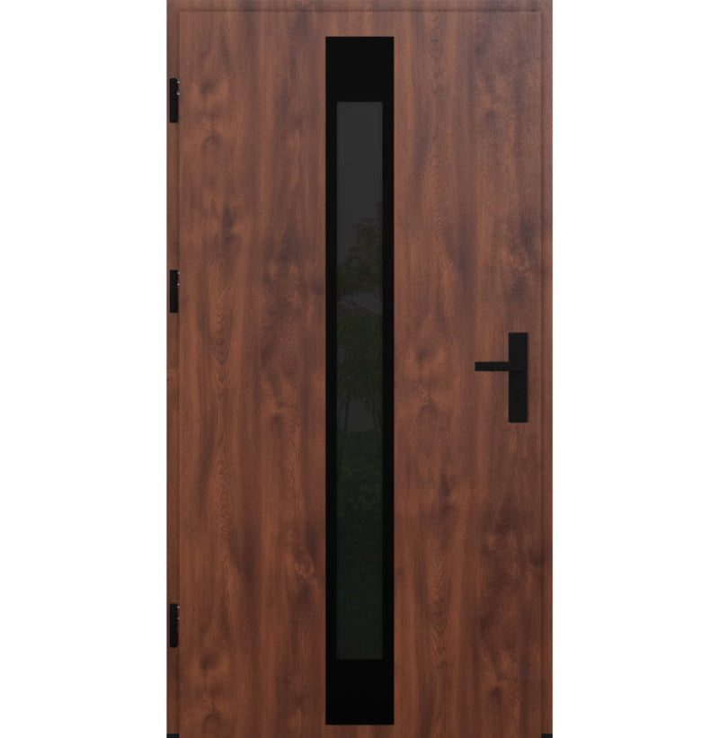 Turenwerke DS82 Design 25 Steel Door - Walnut - Blackline