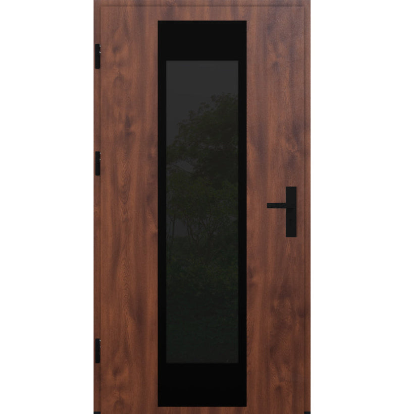 Turenwerke DS82 Design 28 Steel Door - Walnut - Blackline