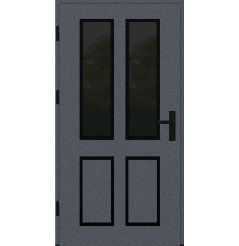 Turenwerke DS82 Design 09 Steel Door - Walnut