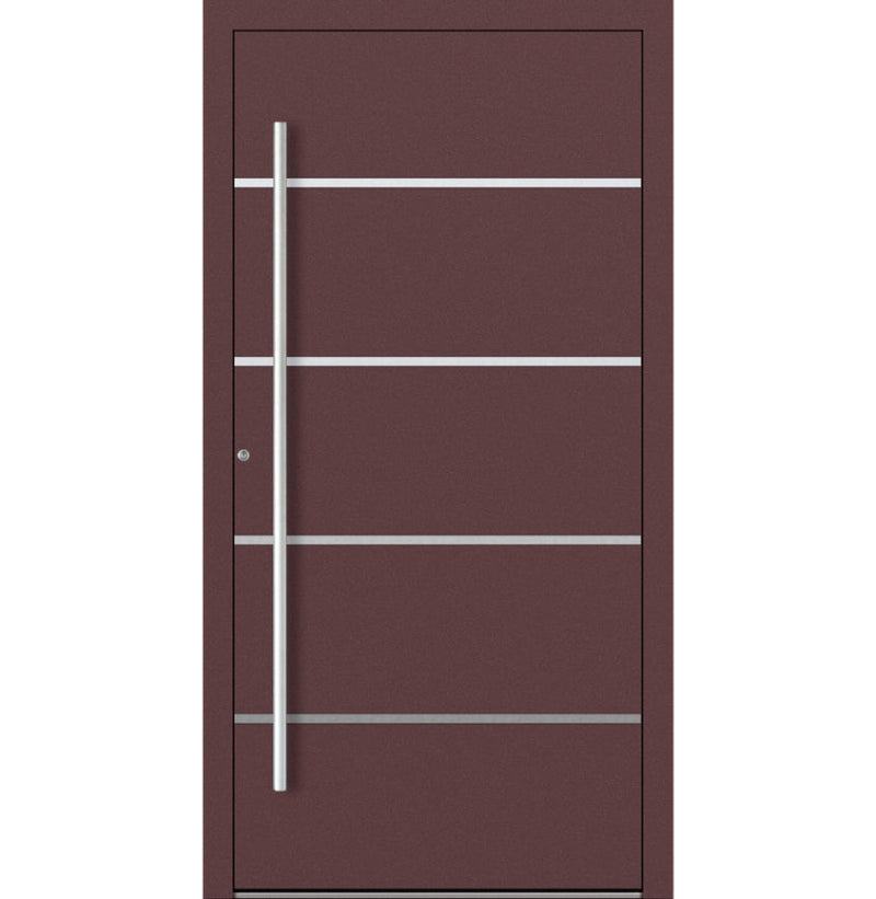 Turenwerke P90 Design 02 Aluminium Door - Rotbraun RAL3005