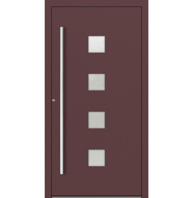 Turenwerke P90 Design 03 Aluminium Door - Rotbraun RAL3005