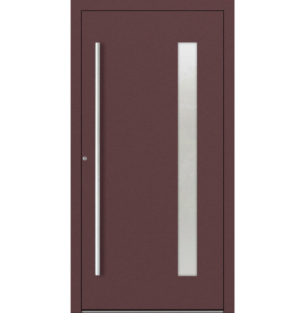 Turenwerke P90 Design 04 Aluminium Door - Rotbraun RAL3005