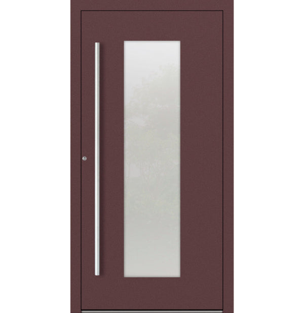 Turenwerke P90 Design 08 Aluminium Door - Rotbraun RAL3005