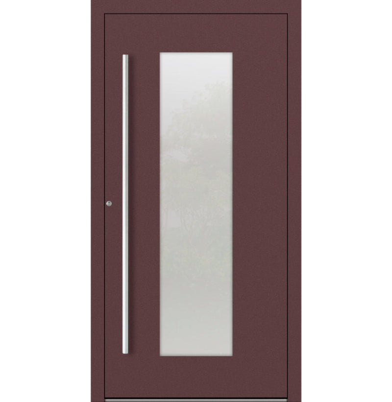 Turenwerke P90 Design 08 Aluminium Door - Rotbraun RAL3005