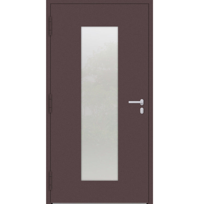 Turenwerke P90 Design 08 Aluminium Door - Rotbraun RAL3005