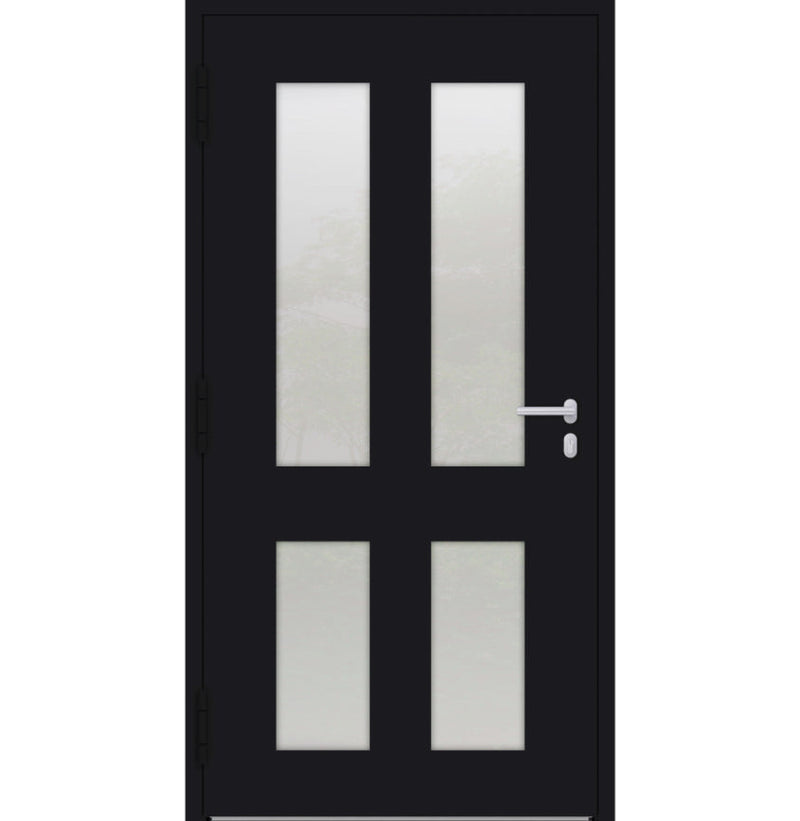 Turenwerke P90 Design 09 Aluminium Door - Black RAL9005