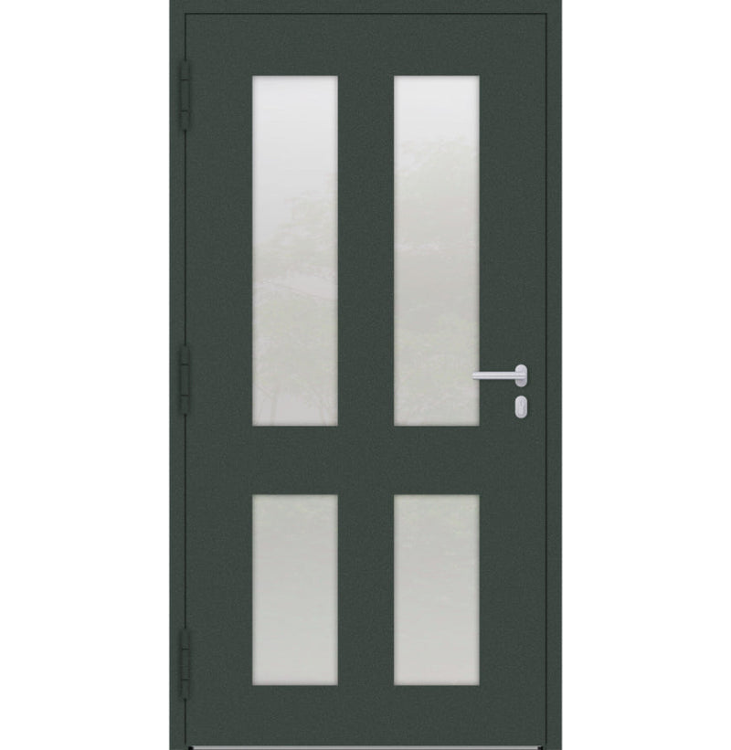 Turenwerke P90 Design 09 Aluminium Door - Fir Green RAL6009