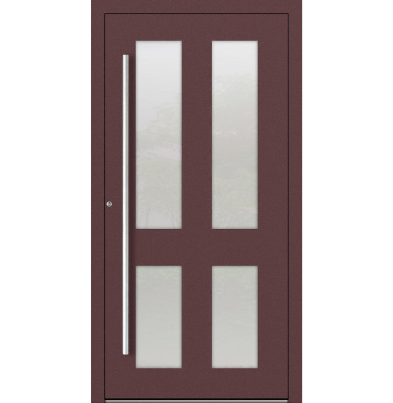 Turenwerke P90 Design 09 Aluminium Door - Rotbraun RAL3005