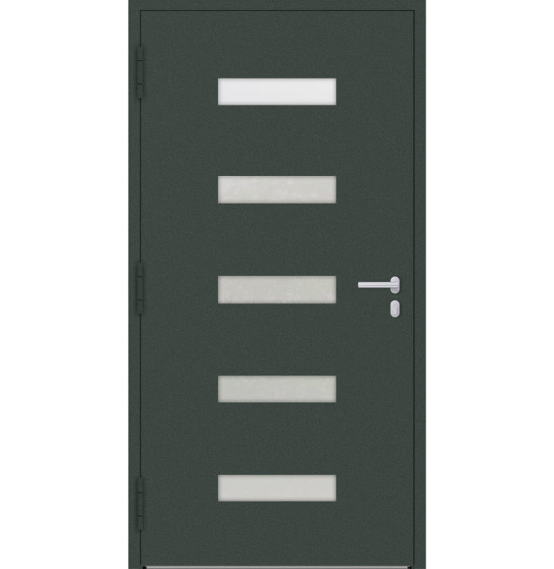 Turenwerke P90 Design 11 Aluminium Door - Fir Green RAL6009