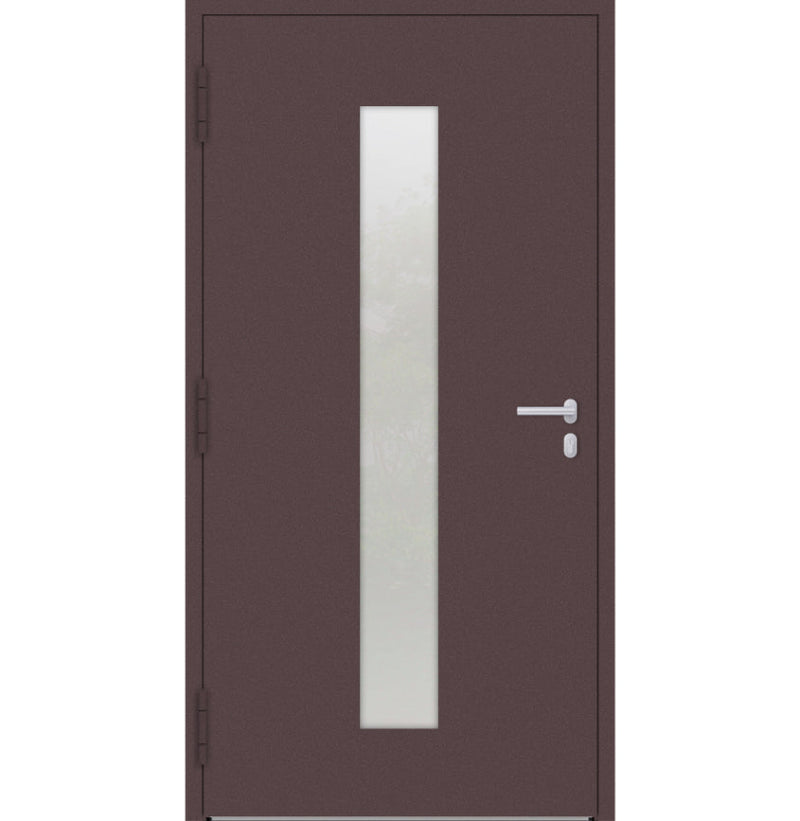 Turenwerke P90 Design 15 Aluminium Door - Rotbraun RAL3005