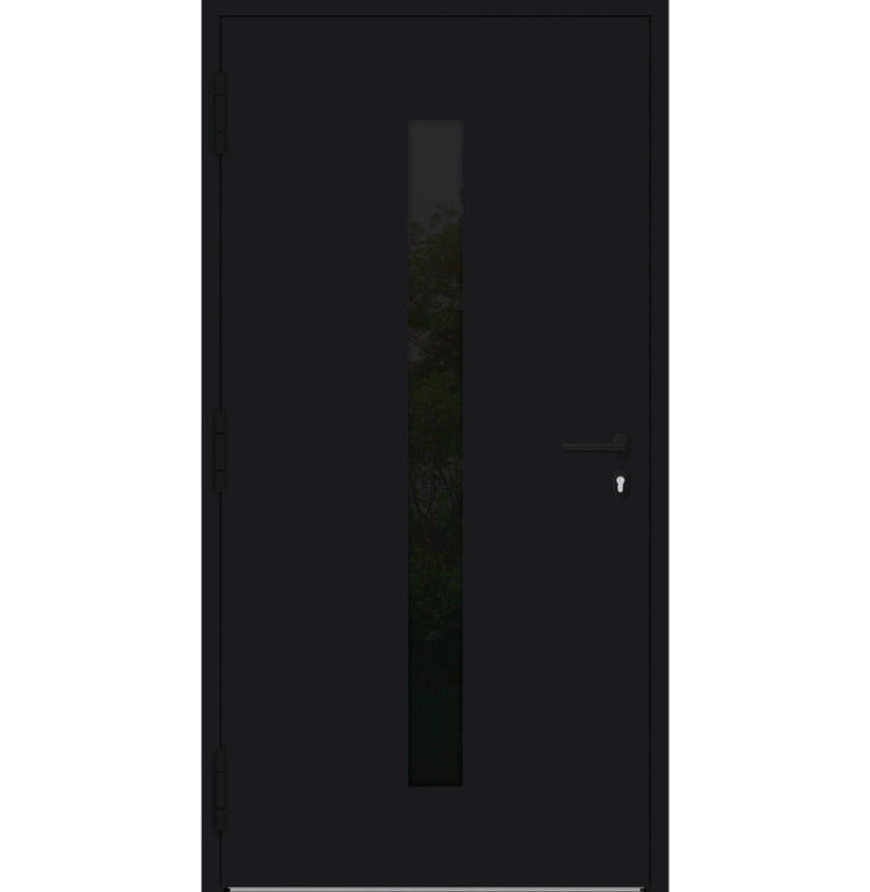 Turenwerke P90 Design 21 Aluminium Door - Black RAL9005 - Blackline