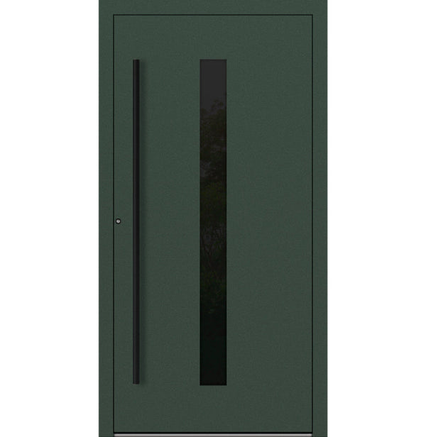 Turenwerke P90 Design 21 Aluminium Door - Fir Green RAL6009 - Blackline