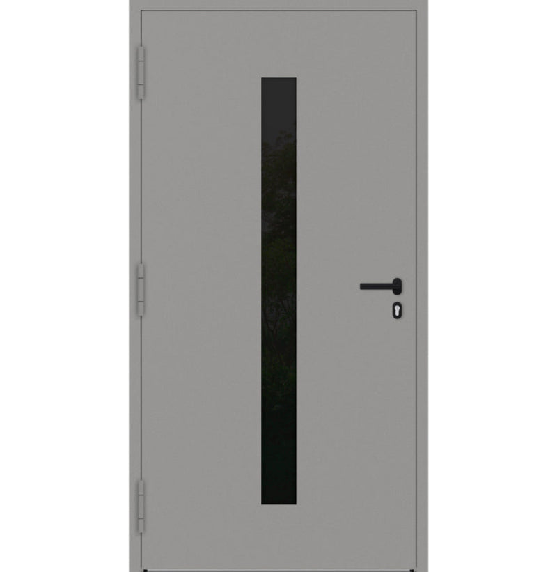 Turenwerke P90 Design 21 Aluminium Door - Grey RAL9007 - Blackline