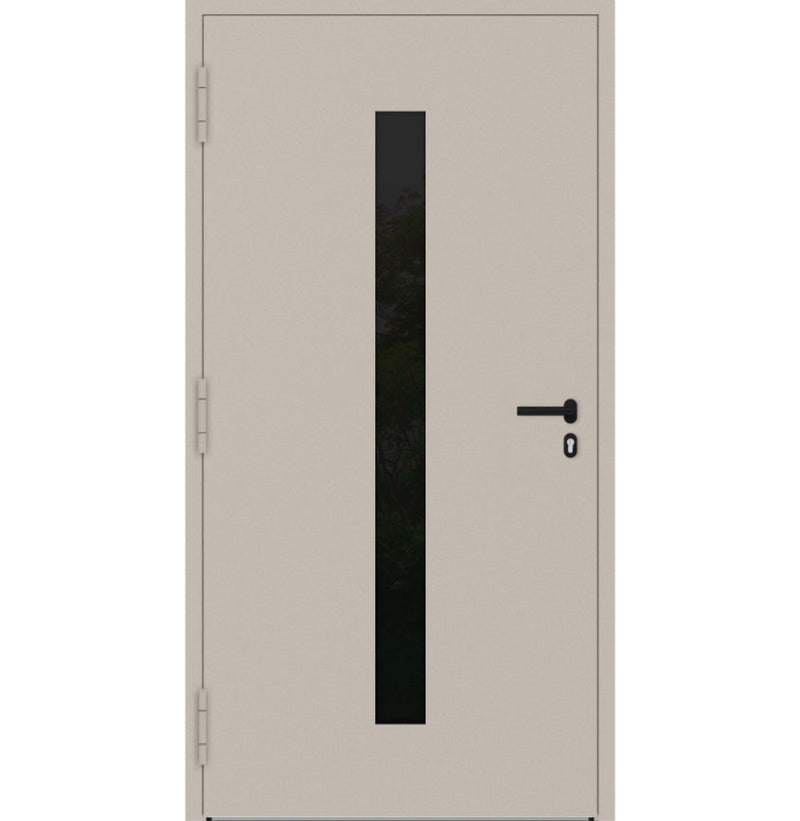 Turenwerke P90 Design 21 Aluminium Door - Ivory RAL1015 - Blackline