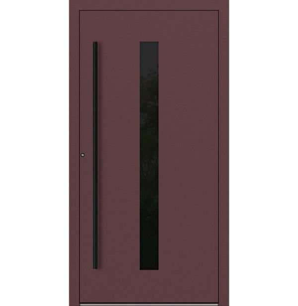 Turenwerke P90 Design 21 Aluminium Door - Rotbraun RAL3005 - Blackline