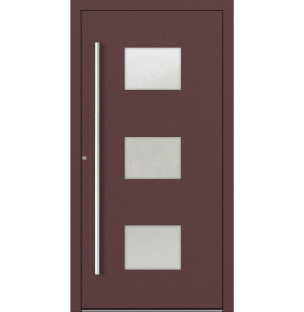 Turenwerke P90 Design 210 Aluminium Door - Rotbraun RAL3005