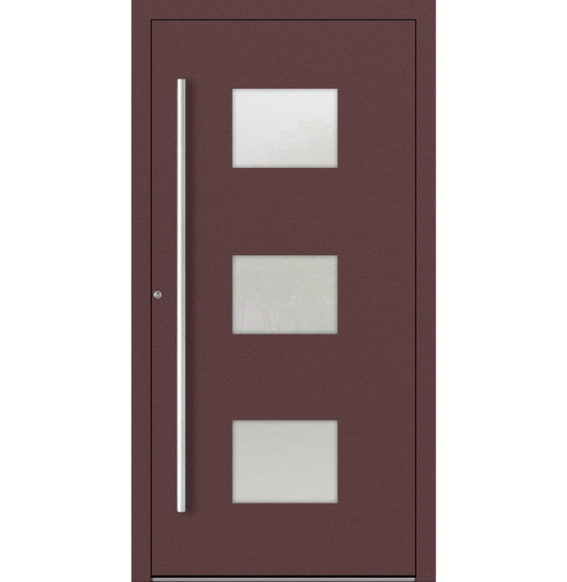 Turenwerke P90 Design 210 Aluminium Door - Rotbraun RAL3005