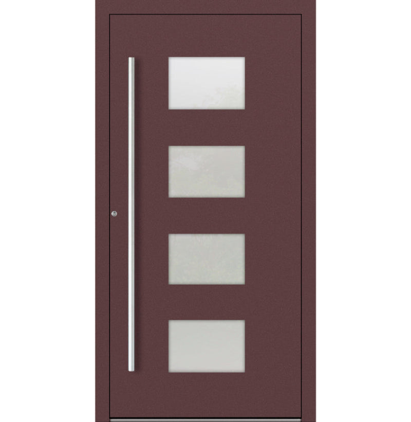 Turenwerke P90 Design 211 Aluminium Door - Rotbraun RAL3005