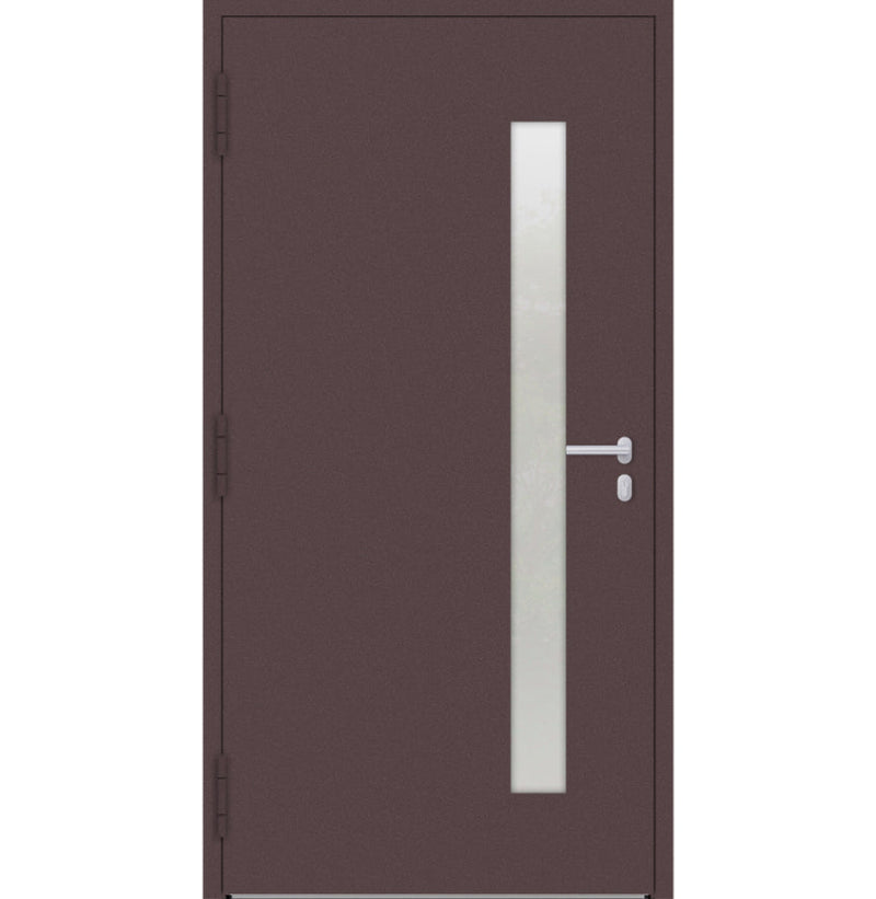 Turenwerke P90 Design 14 Aluminium Door - Rotbraun RAL3005