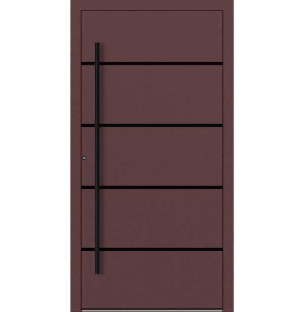 Turenwerke P90 Design 22 Aluminium Door - Rotbraun RAL3005 - Blackline