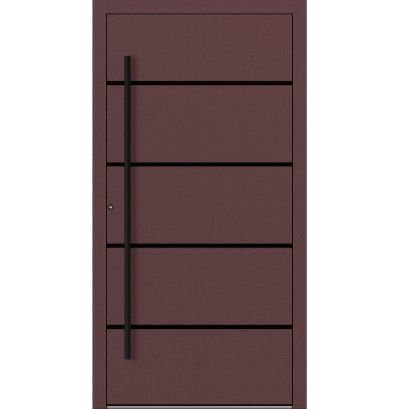 Turenwerke P90 Design 22 Aluminium Door - Rotbraun RAL3005 - Blackline