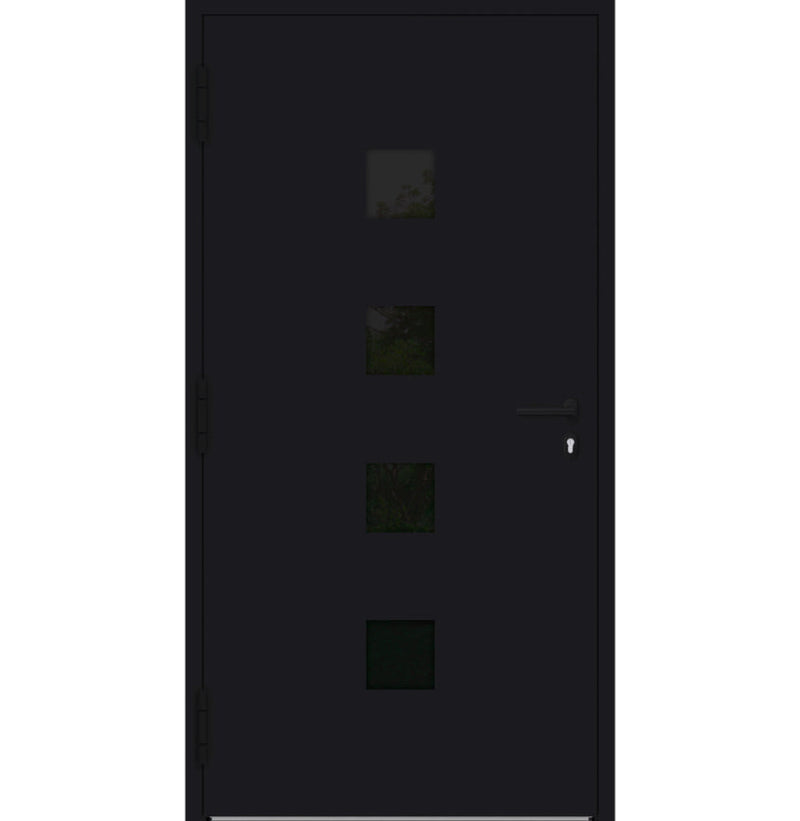 Turenwerke P90 Design 23 Aluminium Door - Black RAL9005 - Blackline