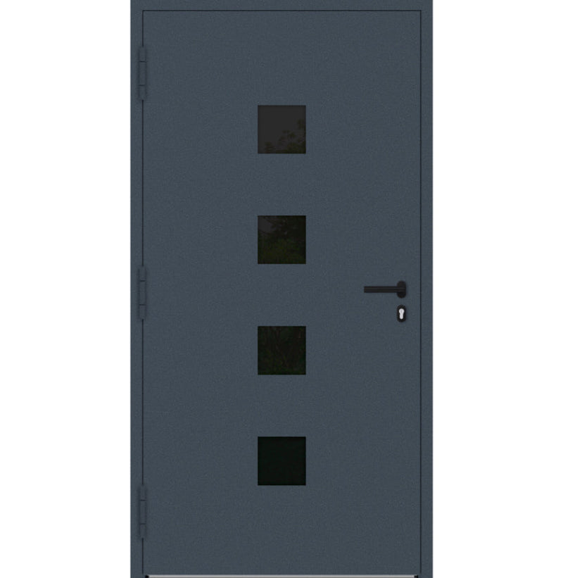 Turenwerke P90 Design 23 Aluminium Door - Dark Blue RAL5003 - Blackline