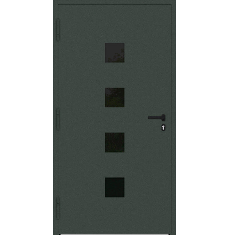 Turenwerke P90 Design 23 Aluminium Door - Fir Green RAL6009 - Blackline