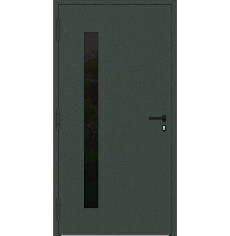 Turenwerke P90 Design 24 Aluminium Door - Fir Green RAL6009 - Blackline