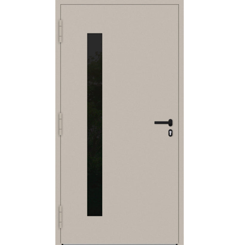 Turenwerke P90 Design 24 Aluminium Door - Ivory RAL1015 - Blackline