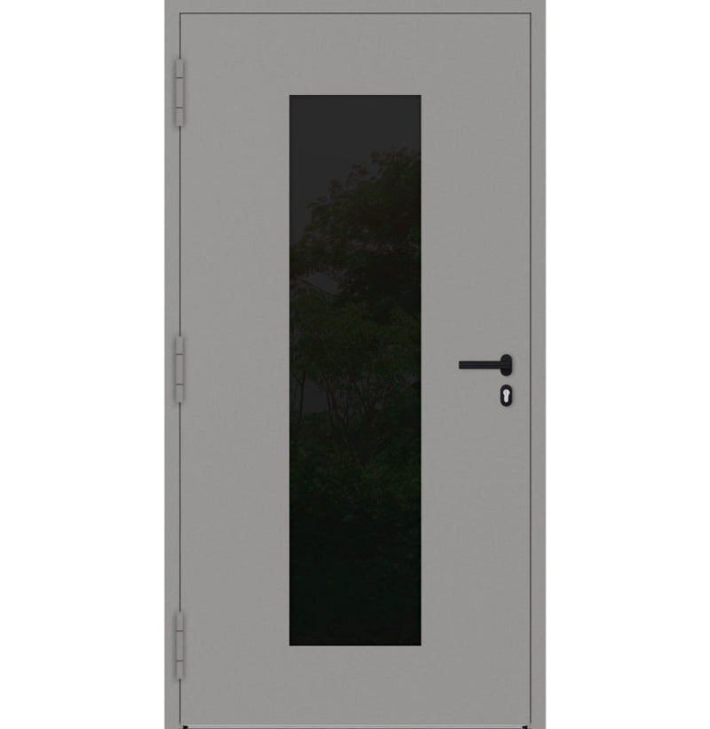 Turenwerke P90 Design 28 Aluminium Door - Grey RAL9007 - Blackline