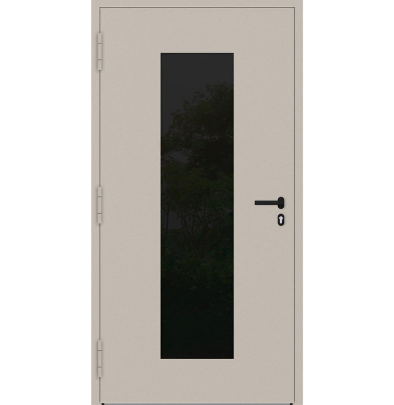 Turenwerke P90 Design 28 Aluminium Door - Ivory RAL1015 - Blackline