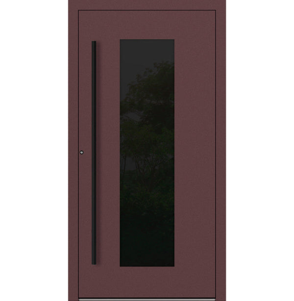 Turenwerke P90 Design 28 Aluminium Door - Rotbraun RAL3005 - Blackline