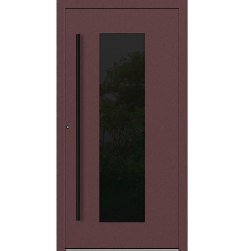 Turenwerke P90 Design 28 Aluminium Door - Rotbraun RAL3005 - Blackline