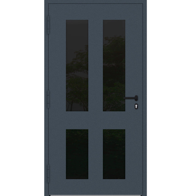 Turenwerke P90 Design 29 Aluminium Door - Dark Blue RAL5003 - Blackline