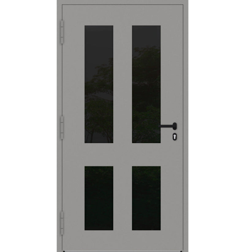 Turenwerke P90 Design 29 Aluminium Door - Grey RAL9007 - Blackline